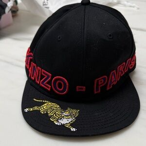 Kenzo Paris H&M collab Black hat with Tiger.